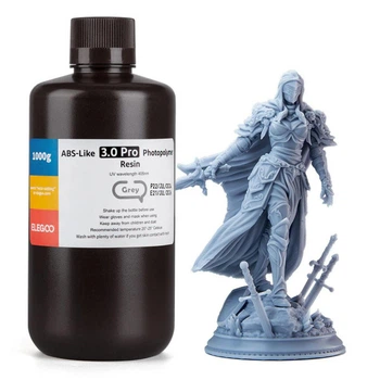 Фотополімерна смола для 3D принтера ELEGOO ABS-Like 3.0 pro resin 1000G Grey