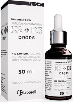 Вітамін Laborell K2+D3 у краплях 30 мл (5906660163046)