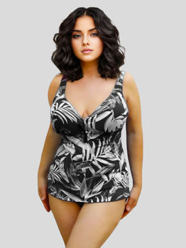 Танкини с плавками Fuba 25112234 черный бедра 126-130 см ; 58 (6XL) полнота груди 5E-6F-7G
