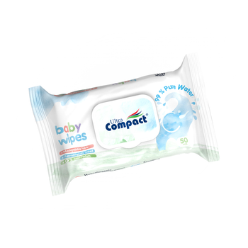 Серветки вологі дитячі Ultra Compact 99% Pure Water 50 шт з клапаном (306348)