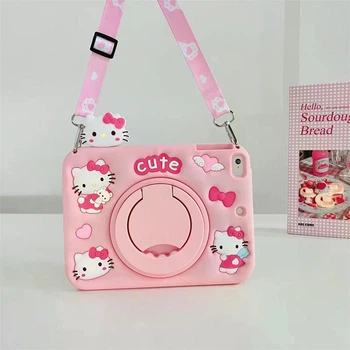 Чехол детский Silikon Power с подставкой и ремешком Apple iPad 10 (2022) Hello Kitty