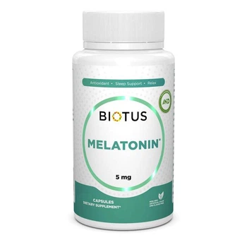 Мелатонін BIOTUS Melatonin 5mg 60Caps для поліпшення сну