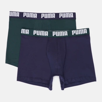 Набір трусів боксерів чоловічих бавовняних Puma Men Everyday Basic Boxer 2P 93832037 M 2 шт Green/Blue (8720245967938)