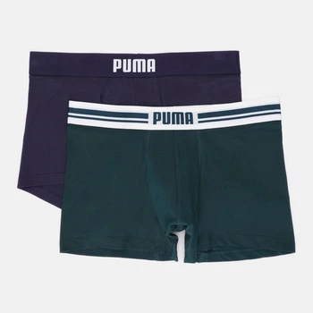 Набір трусів боксерів чоловічих бавовняних Puma Men Everyday Placed Logo Boxer 2P 93847614 L 2 шт Green/Blue (8720245966238)