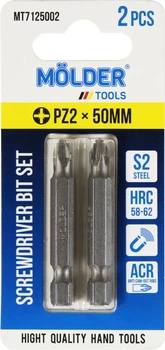 Насадка для отвертки PZ2 50мм. (Molder Tools) 2шт. S2 (бита) (MT7125002)