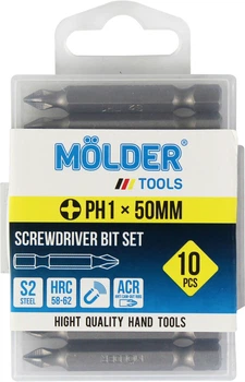 Насадка для отвертки PH1 50мм. (Molder Tools) 10шт. S2 (бита) (MT7015010)