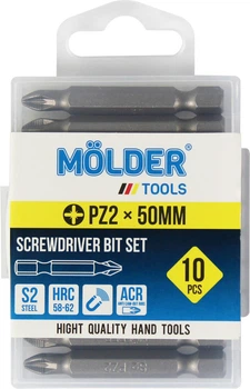Насадка для отвертки PZ2 50мм. (Molder Tools) 10шт. S2 (бита) (MT7125010)