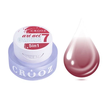 Гель-фарба Crooz Art Gel Ombre 5 в 107 без липкого шару малиново-рожевий 3 мл