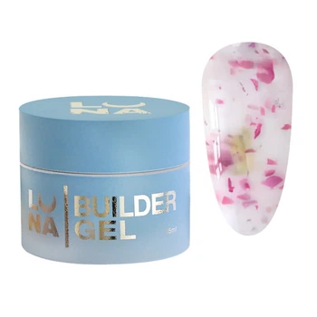 Гель для наращивания Luna Flower Gel 01 с сухоцветами 15 мл