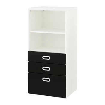 Шкаф с ящиками IKEA STUVA / FRITIDS с поверхностью для рисования 60x50x128 см белый черный 292.622.56
