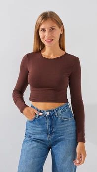 Топ однотонный женский LAWA WBC02331 XL Шоколад shop (2888000003386)