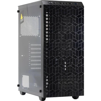 Игровой корпус для ПК с прозрачной боковой панелью, поддержка ATX, черный, 185x350x420 мм