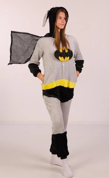 Жіноча кігурумі піжама доросла та підліткова Kigurumi Бетмен Batman Marvel Сірий M 155-165 см (1060)