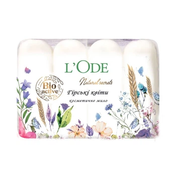 Набор твердого мыла L'Ode Natural secrets Горные цветы (4х60 г)