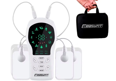 Миостимулятор с подогревом EasyFit Pro ActivePulse импульсный массажер для мышц + Чехол