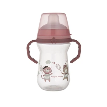 Кружка тренировочная Canpol Babies FirstCup Bonjour Paris 250 мл, розовая 56/613_pin