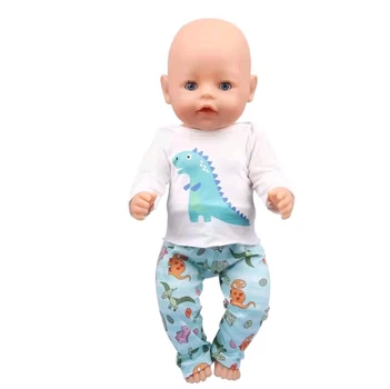 Одяг для ляльки розміром 43 см пупса Baby Born або American Girl Бебі Борн Костюм піжама Динозавр