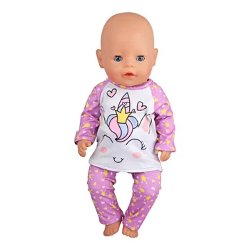 Одяг для ляльки розміром 43 см пупса Baby Born або American Girl Бебі Борн Костюм піжама Єдиноріг