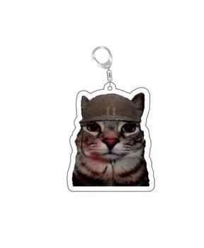 Брелок на ключі cat meme Кіт мем Style 1, 6 см