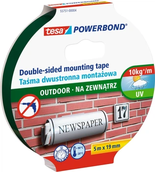 Двостороння монтажна стрічка TESA Powerbond 5 м x 19 мм (4042448843500)