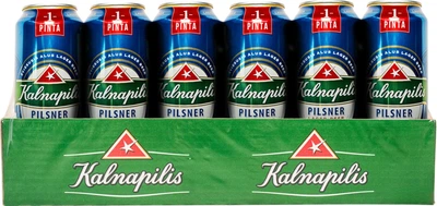 Упаковка пива Kalnapilis Pilsner світле фільтроване 4.6% 0.568 л x 24 шт. (4770477226987_4770477228110)