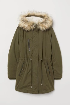 Парка H&M XS хаки 6935088