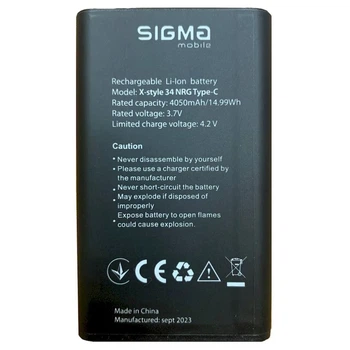 Аккумулятор для Sigma X-Style 34 NRG (Type-C) 4050mAh Original