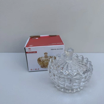 Сахарница стеклянная с крышкой 250 мл h-10 см, d-10.3 см. DOYALEX GLASS A-Plus 2155