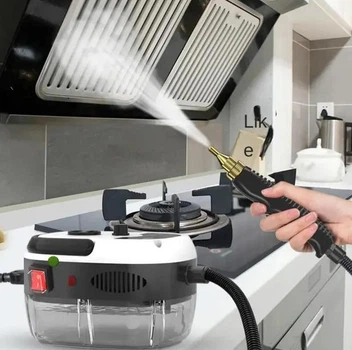Портативний пароочисник Steam Cleaner 2500 Вт, 1200 мл, з насадками та шлангом 2 м для прибирання вдома