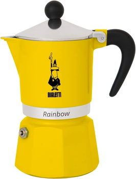 Гейзерна кавоварка Bialetti Rainbow Yellow 250 мл (502020171) (955555911062584) - Уцінка