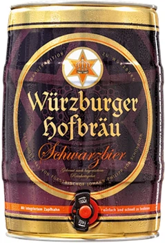 Пиво Würzburger Schwarzbier темне фільтроване 4.9% 5 л (4047900005540)
