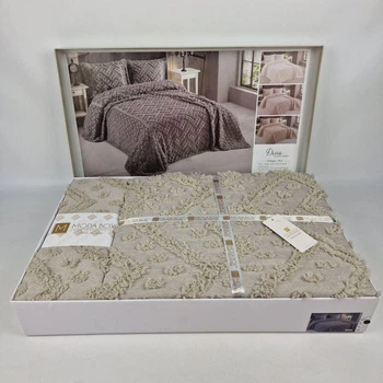 Покривало Moda Box 240х260 з наволочками Dina Gri