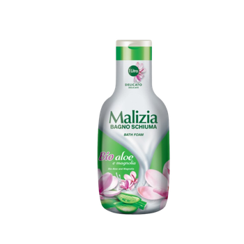 Гель-пена для ванны и душа Malizia Био Алоэ вера и магнолия 1000 мл