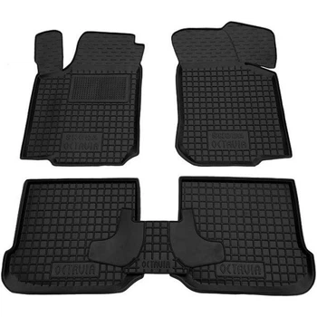 Автомобільні килимки поліки в салон на Skoda Octavia Tour 97-10 4шт чорні Avto-Gumm Шкода Октавія ТУР АМ0015450