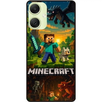 Силиконовый чехол бампер Candy для Samsung A07 с картинкой Майнкрафт Minecraft