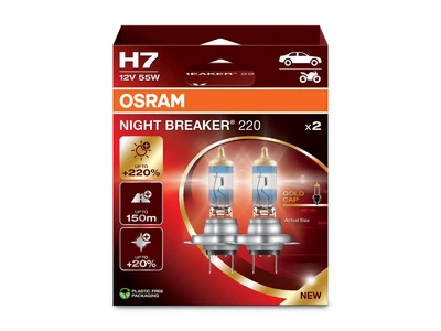 Лампа галогенна 12В H7 "Osram" 55 +220% Night Breaker 220 (2 шт.)