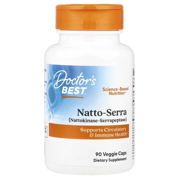 Наттокіназа і серрапептаза Doctor's Best (Natto-Serra) 90 капсул DRB00294