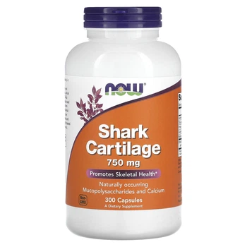 Акулячий хрящ, Shark Cartilage, 750 мг, 300 капсул Now Foods 000316983