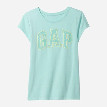 Дитяча футболка для дівчинки GAP 195714756 116 см Бірюзова (1159843510)