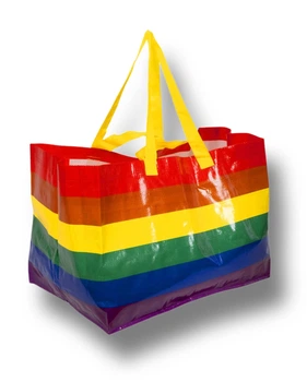 Водонепроникна подарункова сумка Райдужний ЛГБТ для покупок Rainbow LGBT IKEA, 71 л