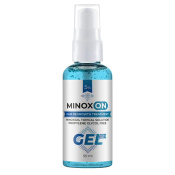 Гель для роста волос Minoxon без пропиленгликоля Gel Minoxidil 5% 50 мл 2775337260042
