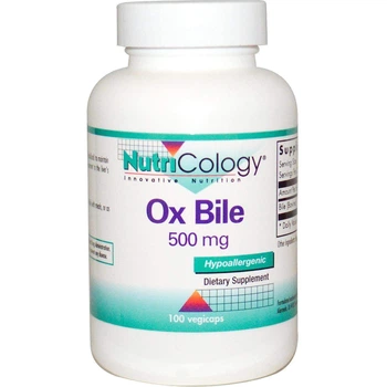 Екстракт бичачої жовчі (Ox Bile), Nutricology, 500 мг, 100 капсул