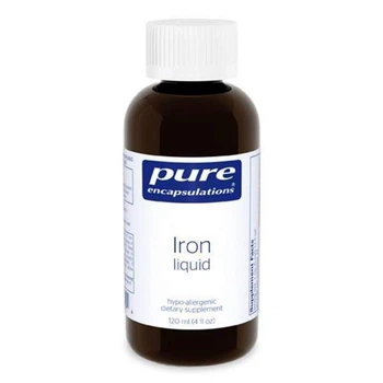Залізо (рідина), Iron liquid, Pure Encapsulations, підтримує функцію гемоглобіну і міоглобіну, 120 мл