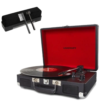 Виниловый проигрыватель Crosley Cruiser Deluxe Plus Black + в подарок набор для чистки винила