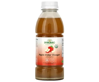 Яблучний оцет Dynamic Health (Apple Cider Vinegar with Mother) 473 мл DNH30466
