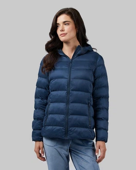 Легкая нейлоновая куртка (Еврозима) 32 Degrees Lightweight Poly-Fill Packable Hooded Jacket Color: Moonlit Ocean (T4FL0A54PRT-888) M