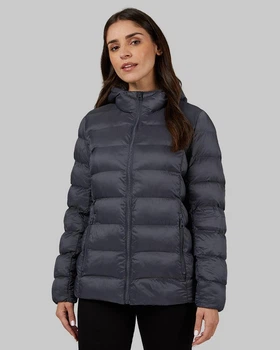 Легкая нейлоновая куртка (Еврозима) 32 Degrees Lightweight Poly-Fill Packable Hooded Jacket Color: Dark Shadow (T4FL0A54PRT-881) XL