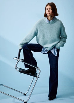 Жіночий светр H&M 202548-2 XS(160/80) блакитний (2000005020100)