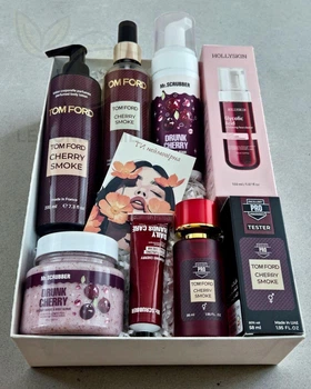 Подарочный набор косметики No Brand в стиле Tom Ford Cherry Smoke 7 в 1
