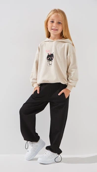 Худи с принтом для девочки First Kids M-199 116 см Бежевый shop (2000999199127)